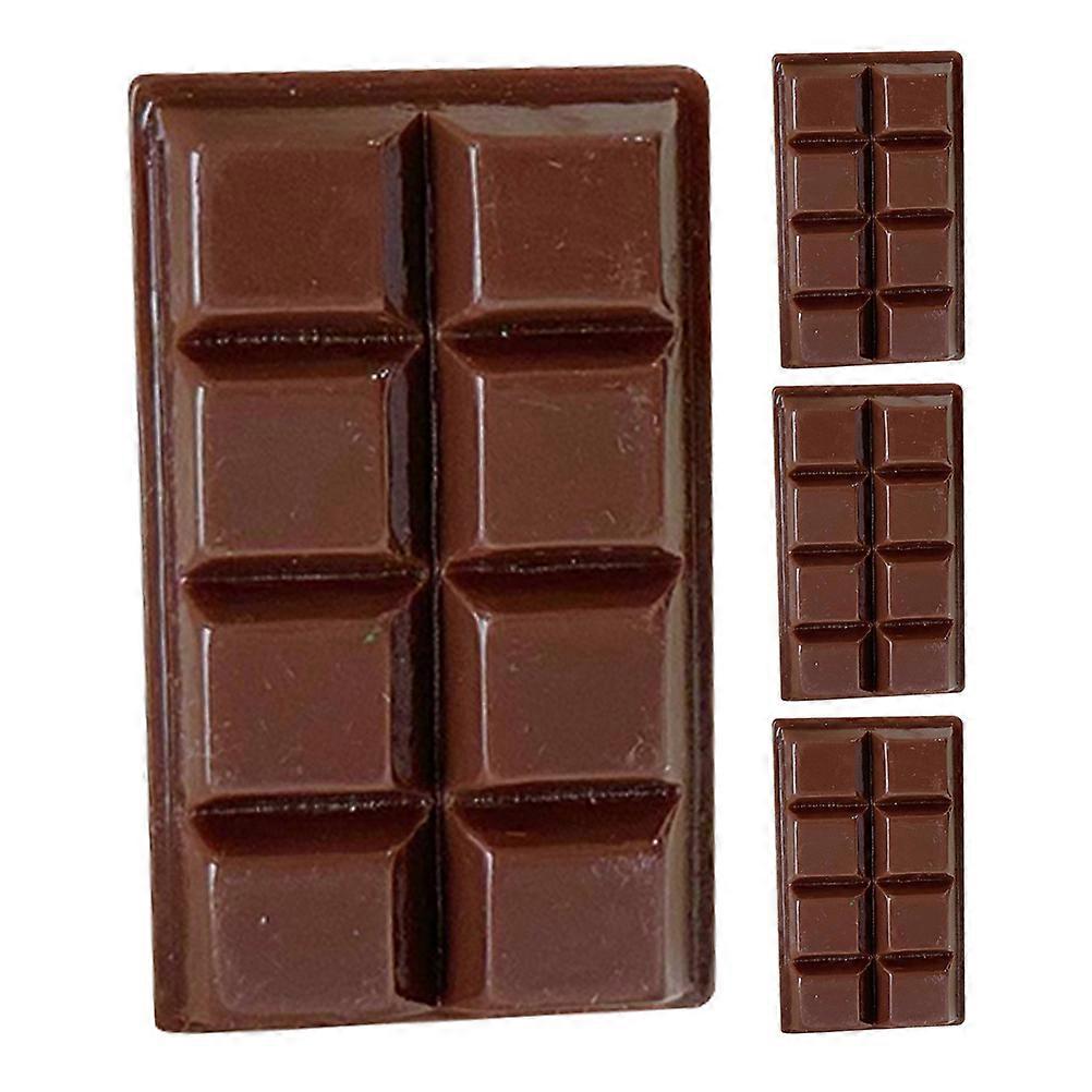 Small Chocolate Model PVC Valentine's Day Decorative Decor 4Pcs Set