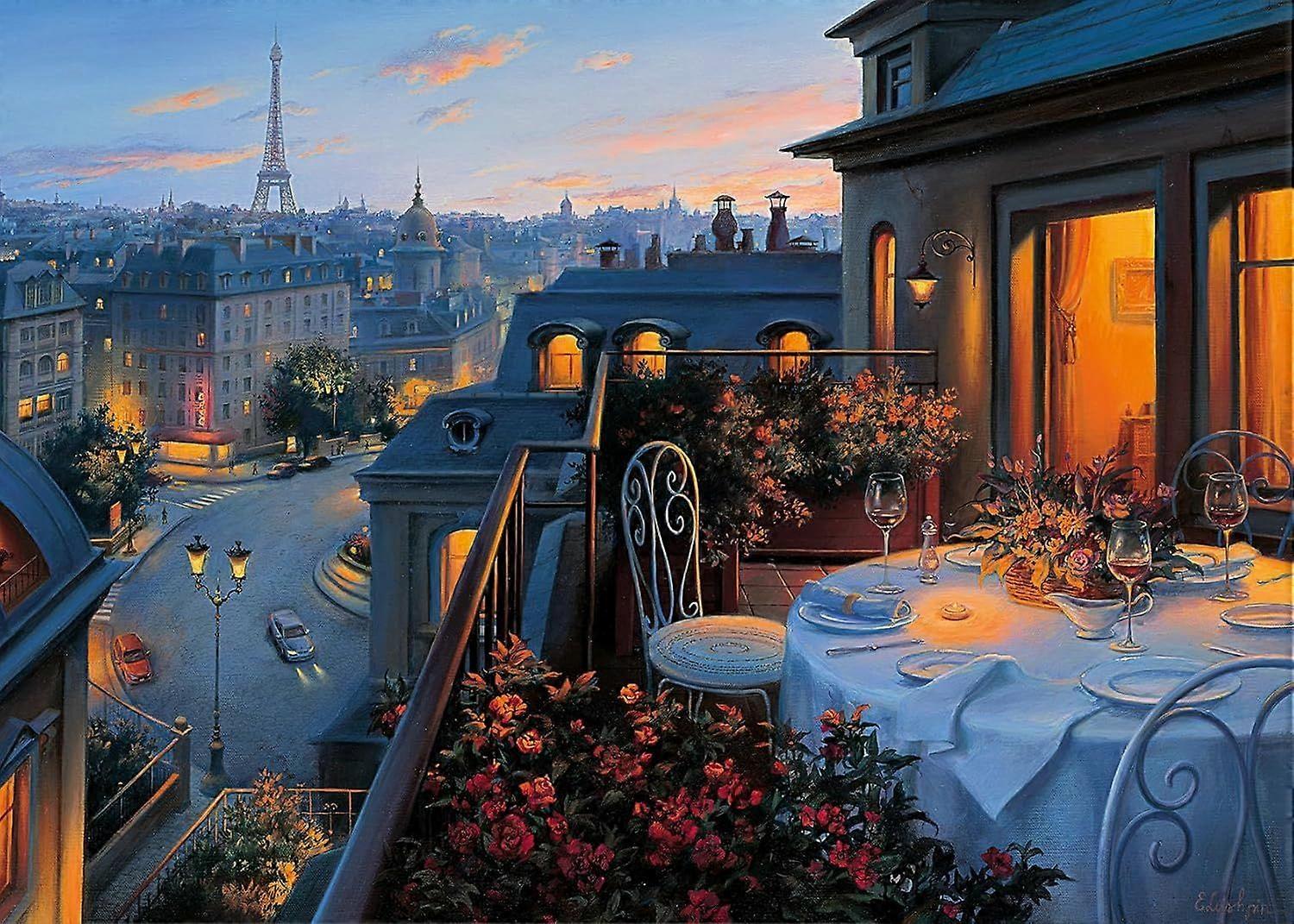 Paris Balcony 1000 Piece Jigsaw Puzzle for Adults, Handcrafted Tooling, Together Perfectly
