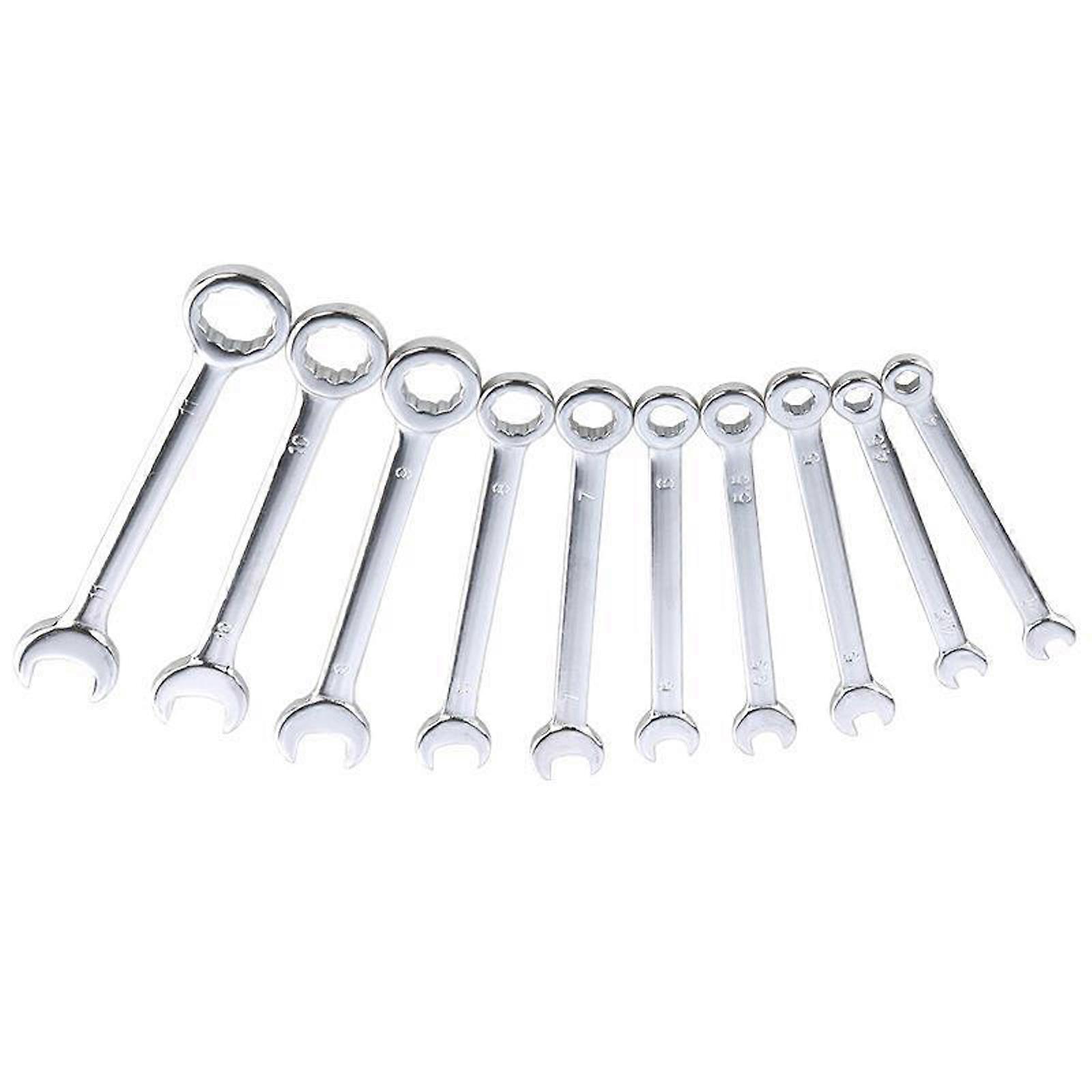 10 Piece Convenient Wrench Set Spanner Crafted From Rusts Resistant Steel Ideal For Various Mechanical Adjustments Multicolor