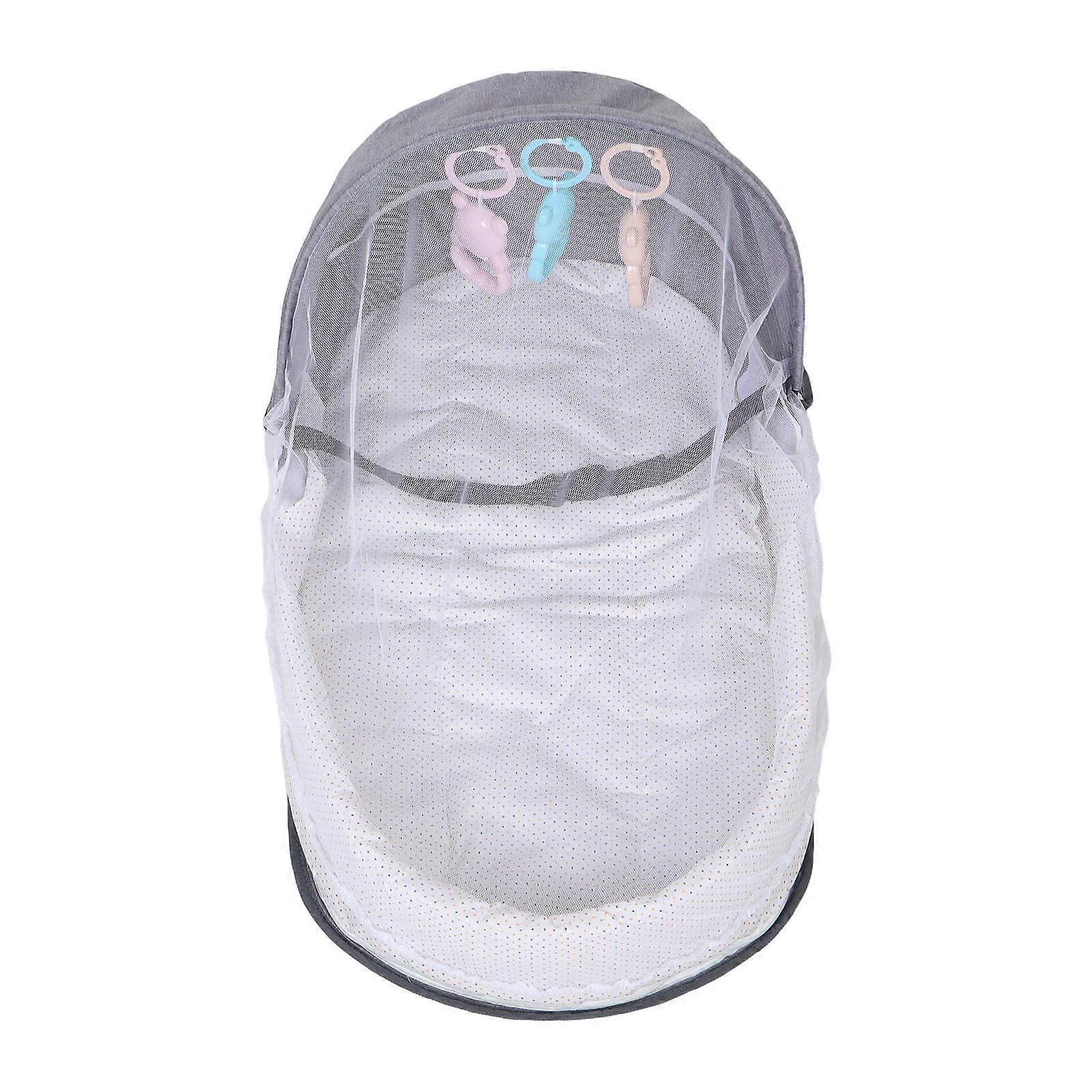 Mesh Net Infant Bassinet for Newborn with Foldable Travel Design