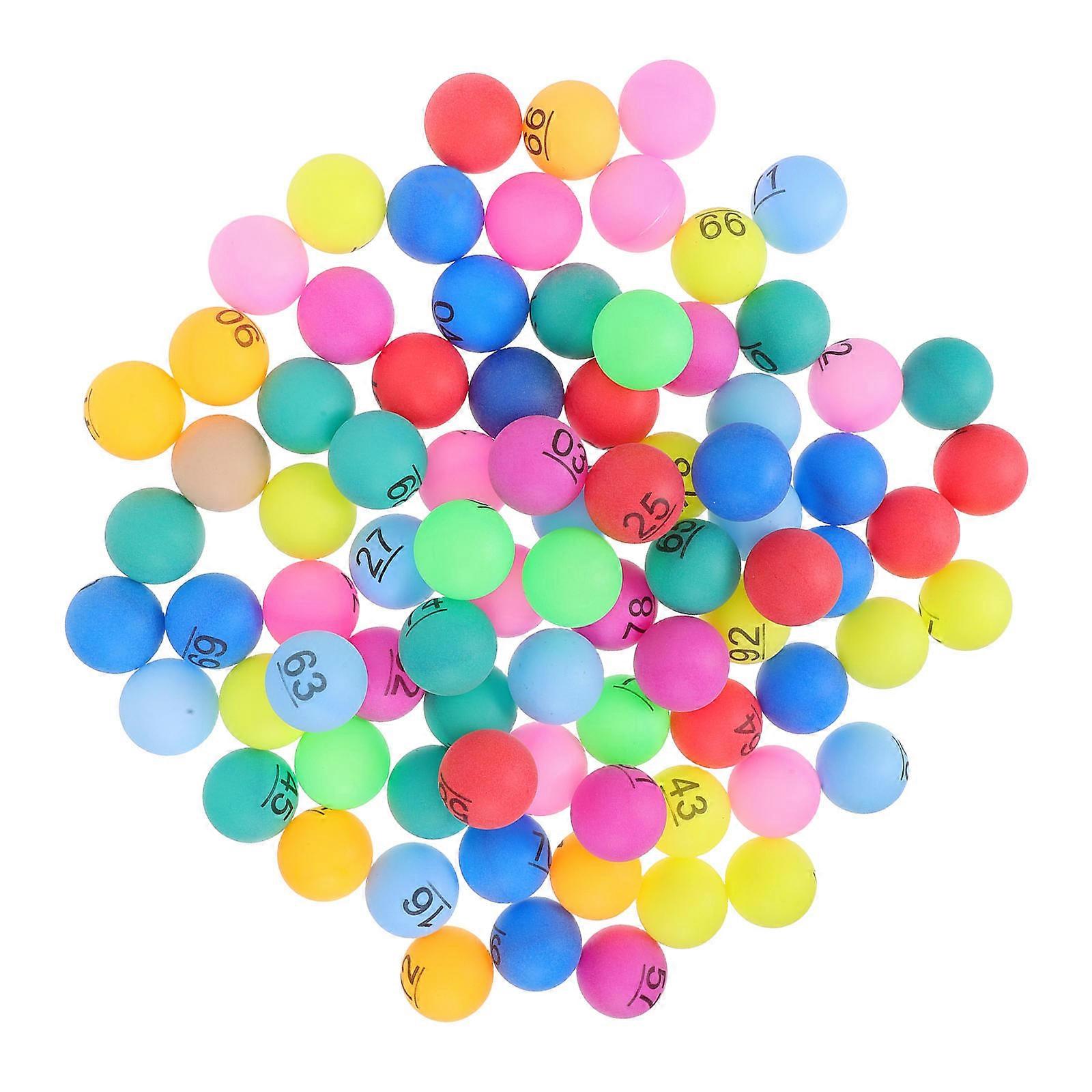Colored Numbered Balls Raffle Ball for Activity 100Pcs Plastic Balls