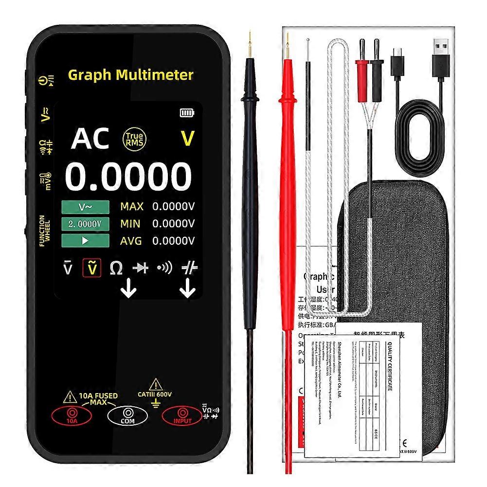BSIDE S500 Intelligent Digital Multimeter, Voltage Waveform Recording, Temperature Testing, Current, Screen Can Rotate Display