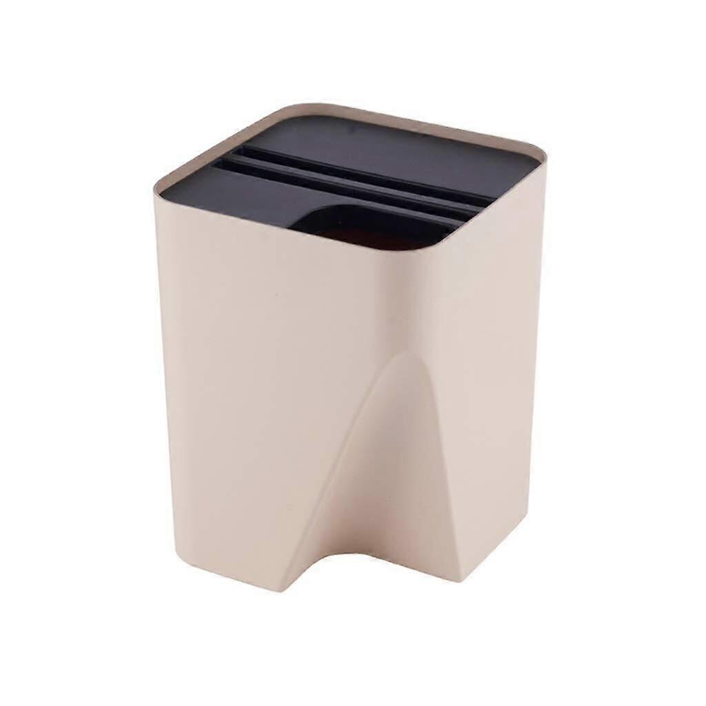 Stackable Plastic Trash Can with Lid, Square Recycling Bin for Kitchen and Office SpaceSaving Design