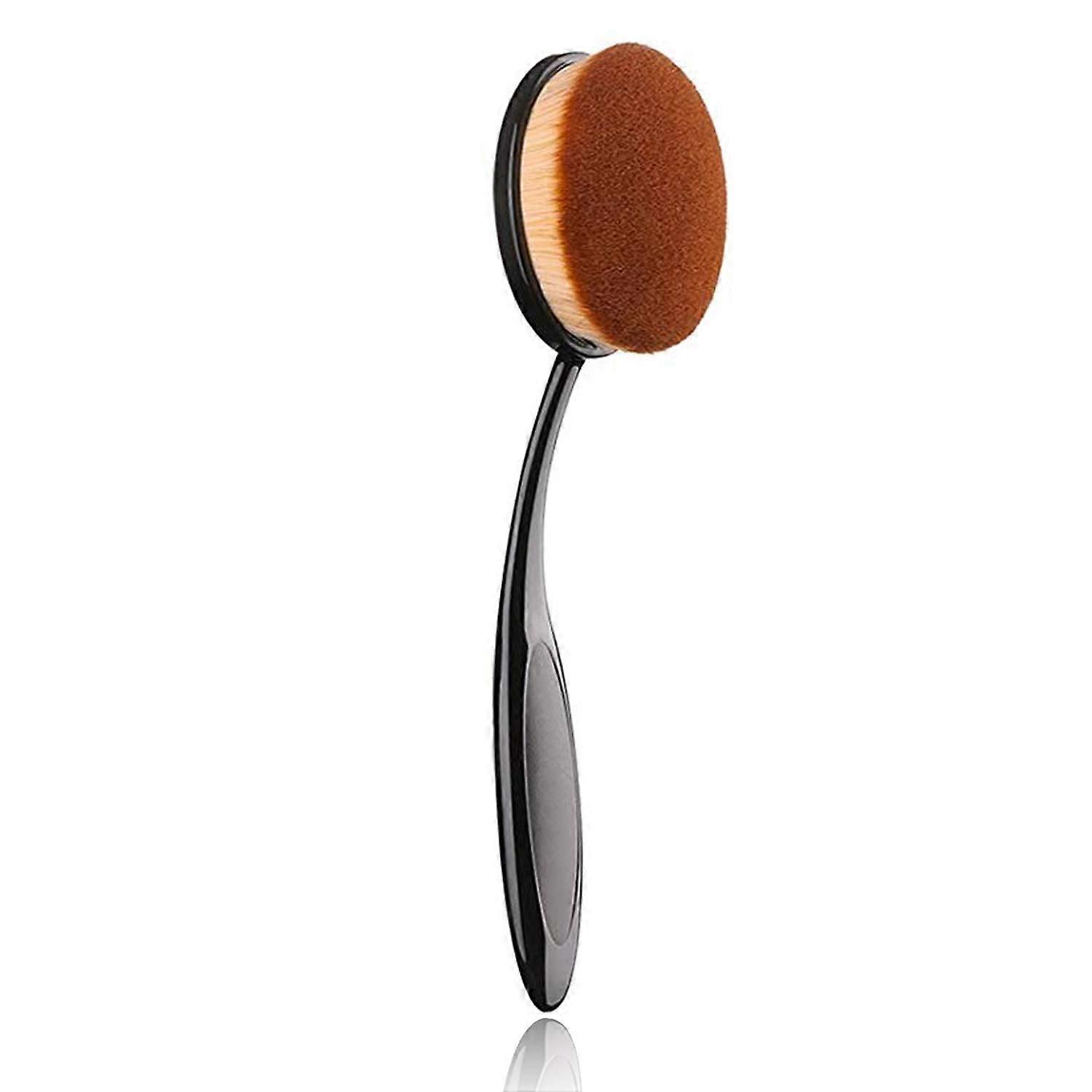 Oval Foundation Makeup Brush with 90° Adjustable Handle, Soft Bristles for Flawless Coverage