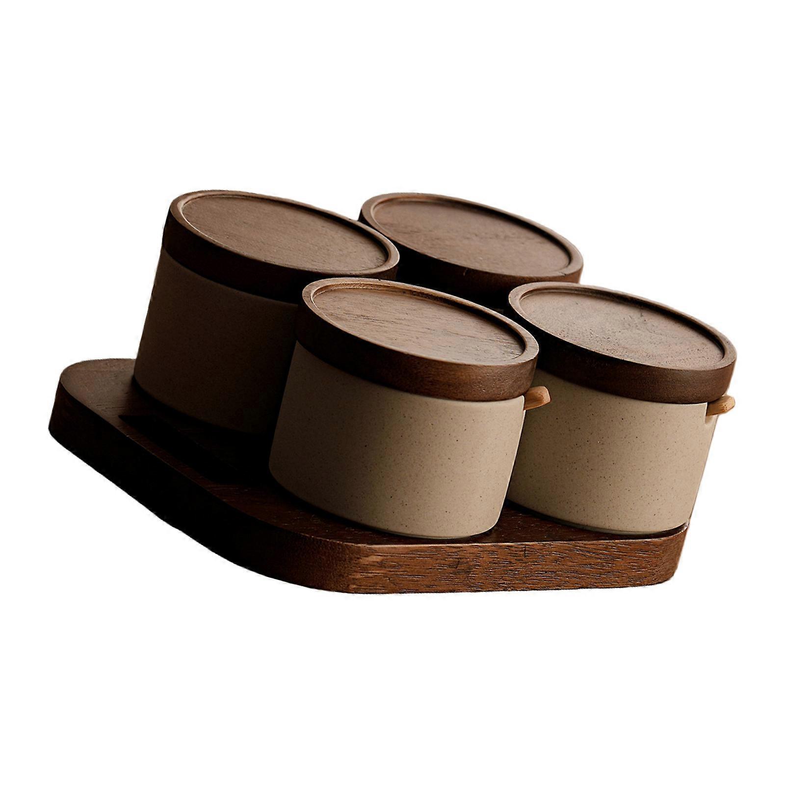 Elegant White Ceramic Kitchen Storage Bottles Set Enhancing Dining Table Aesthetic Gift Multicolor