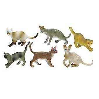 Simulation Mini Cat Model Set for Kids Playing with 12Pcs Figures