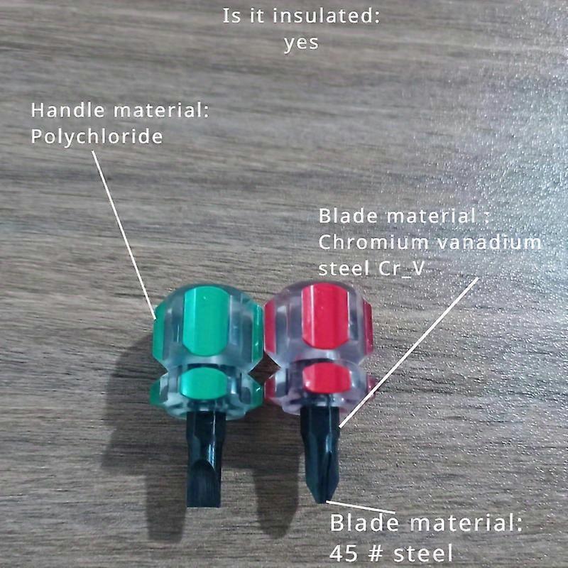 2pcs Mini Screwdrivers, Dual Purpose Slotted Multi-purpose Screwdriver, Portable