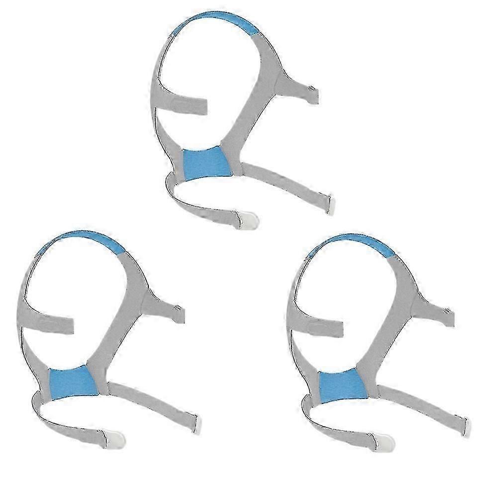 3 Packs Replacement Headgear for AirFit F20 Headgear Straps for F20 Full-Face Mask, Elasticity Soft HeadgearGray  A-J Edition 1129