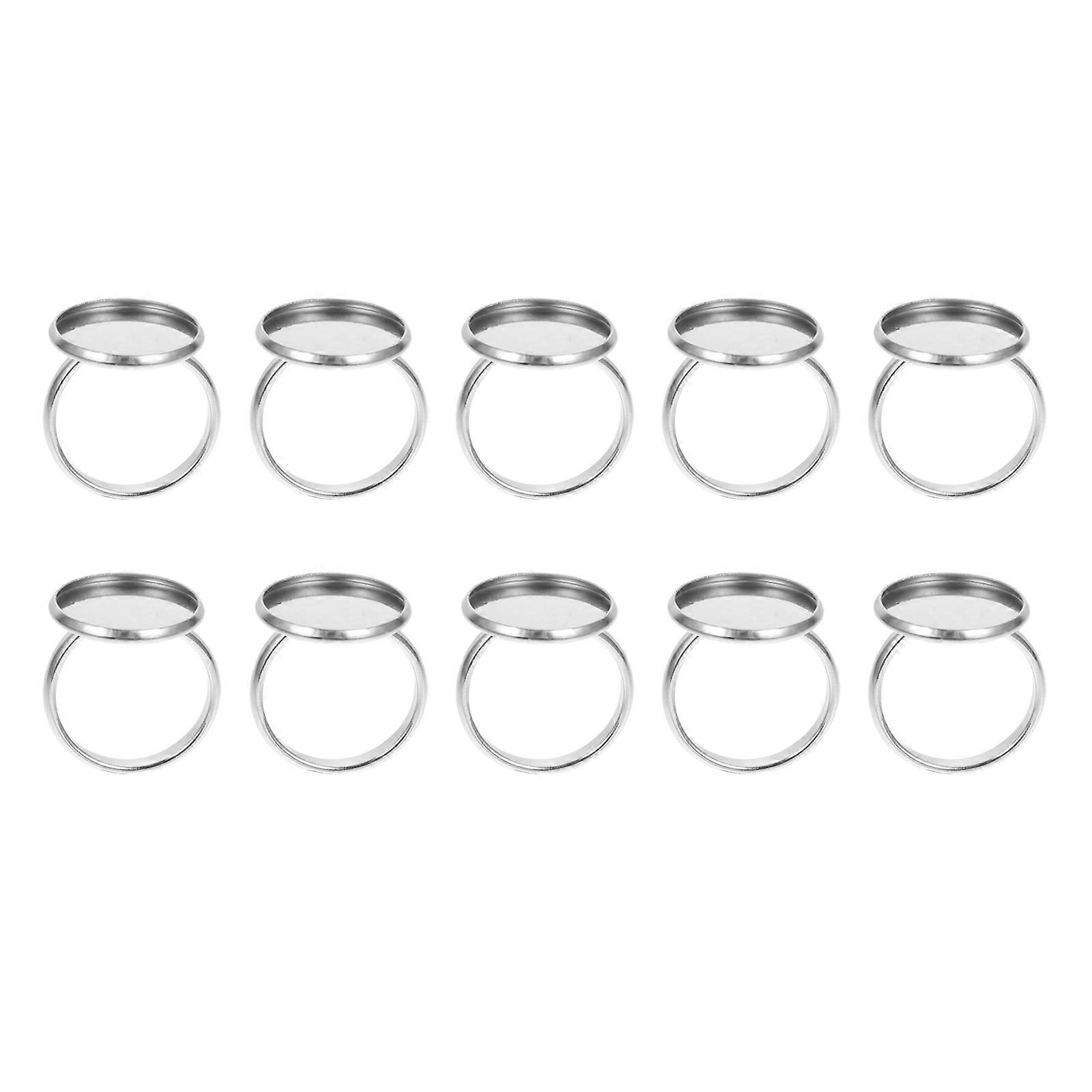 Stainless Steel Adjustable Ring Base for DIY Ring Holder 30Pcs