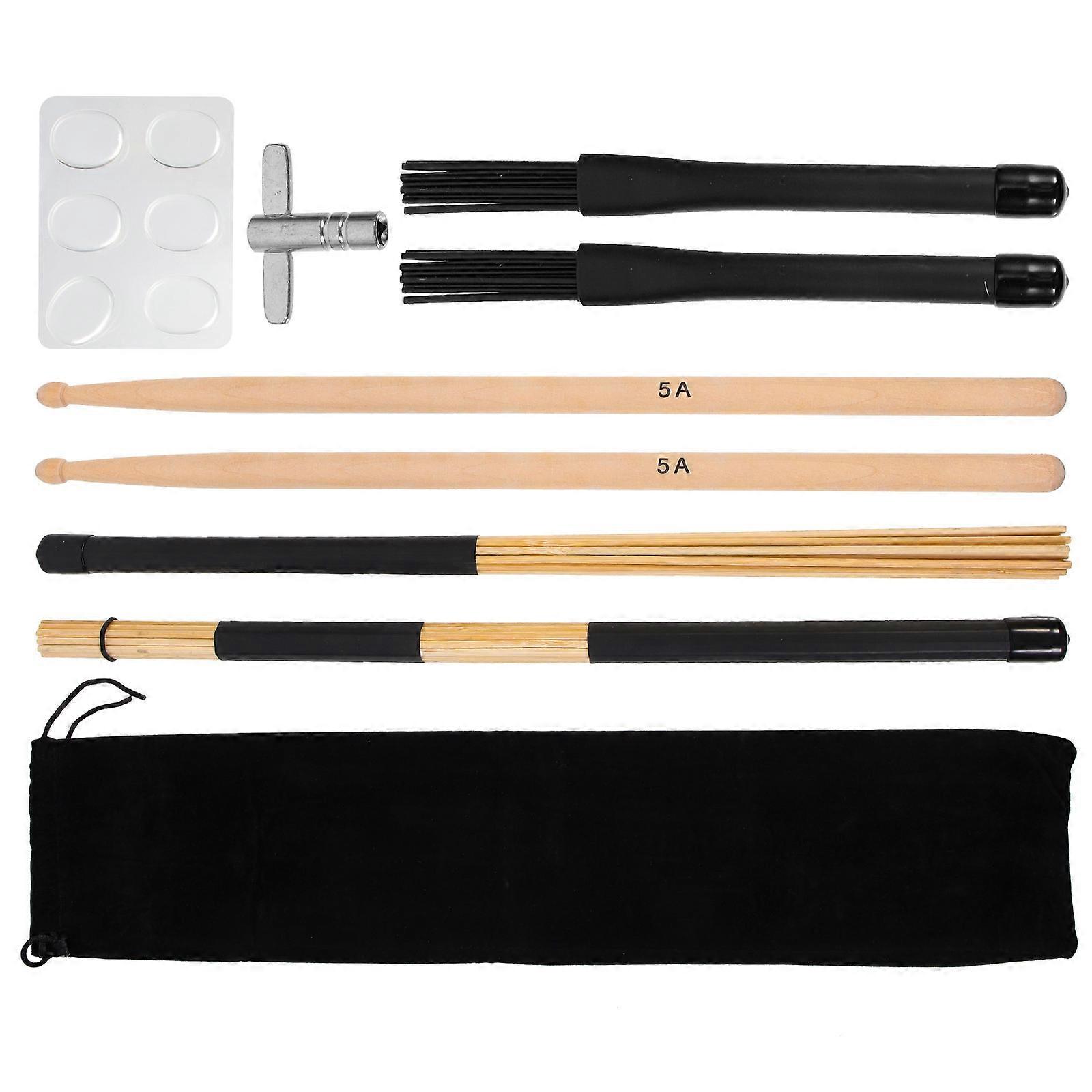 Drum Kit Drum Stick and Tuning Key Set for Practice 3Sets Included