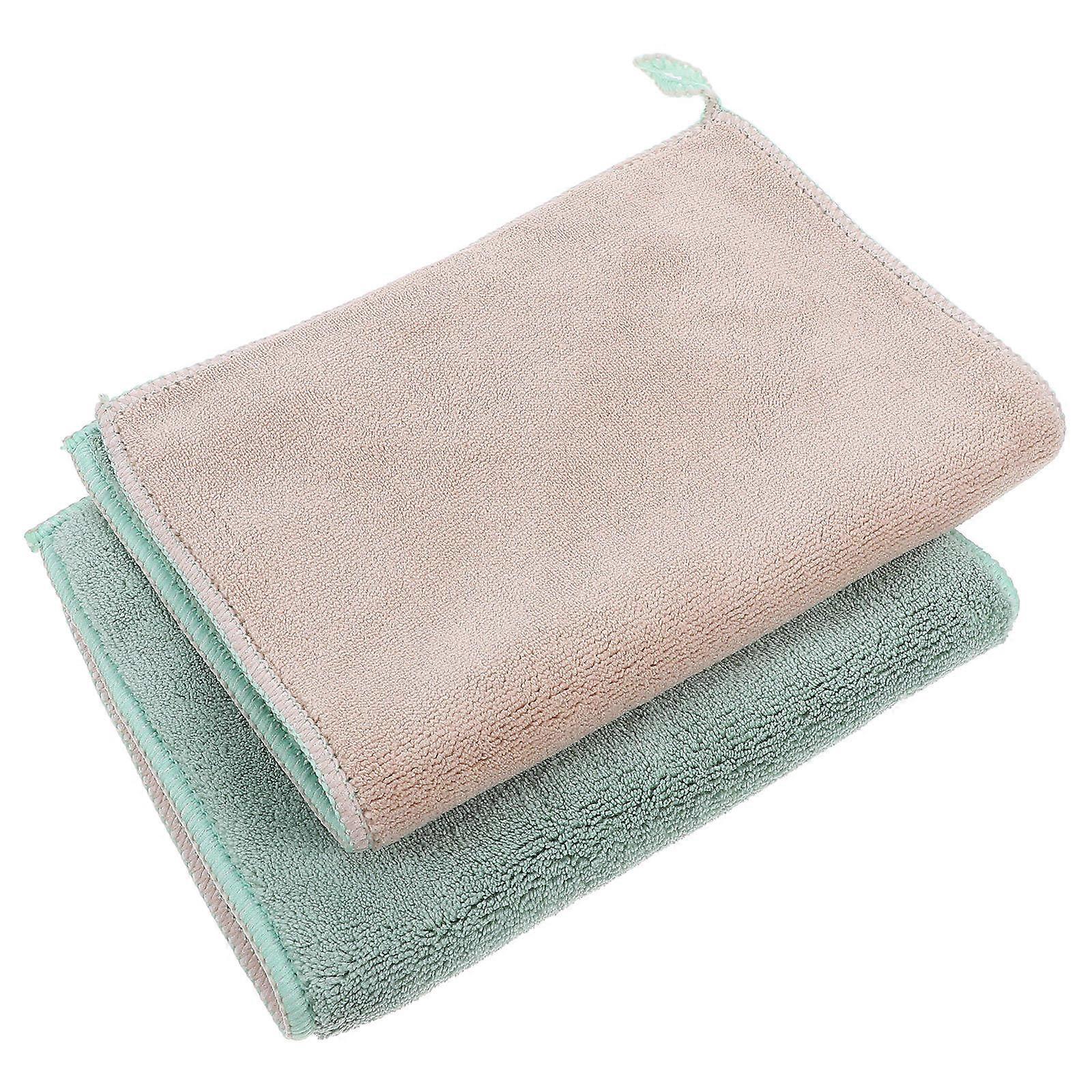 Dishwashing Rag Cleaning Cloth for Absorbent Use 2Pcs Set