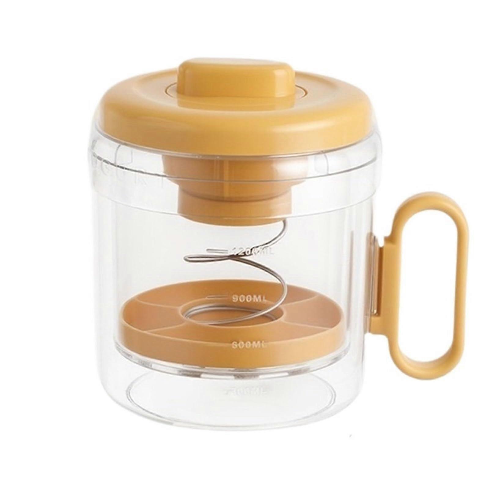 Fine Mesh Yogurt Strainer with Spring for Precise Whey Separation, Reusable Cheese Strainer, Orange