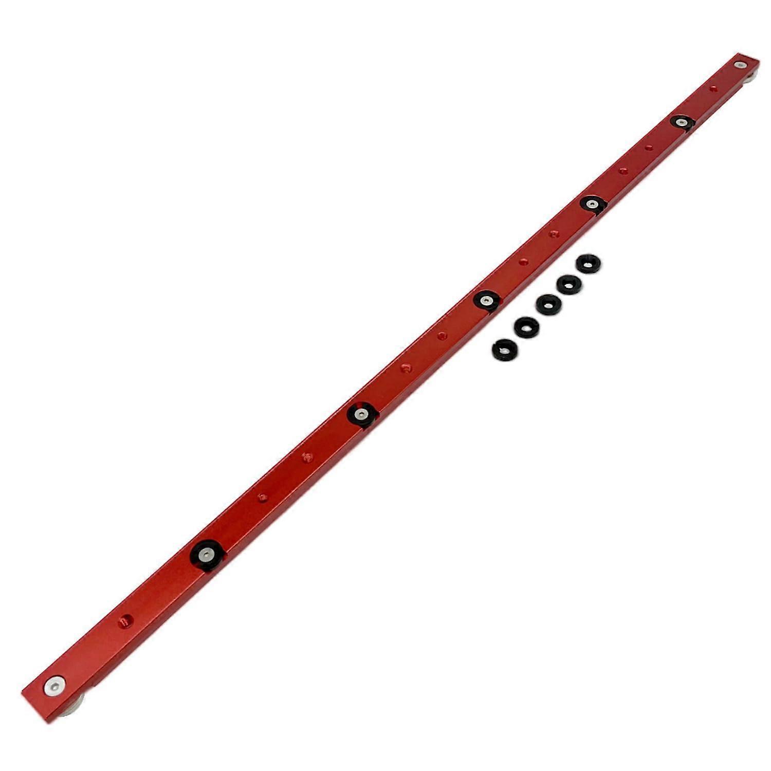 Table Saw Miter Bar 650mm Red Aluminum Gauge Rail Runner Fits Standard TSlots for Sleds