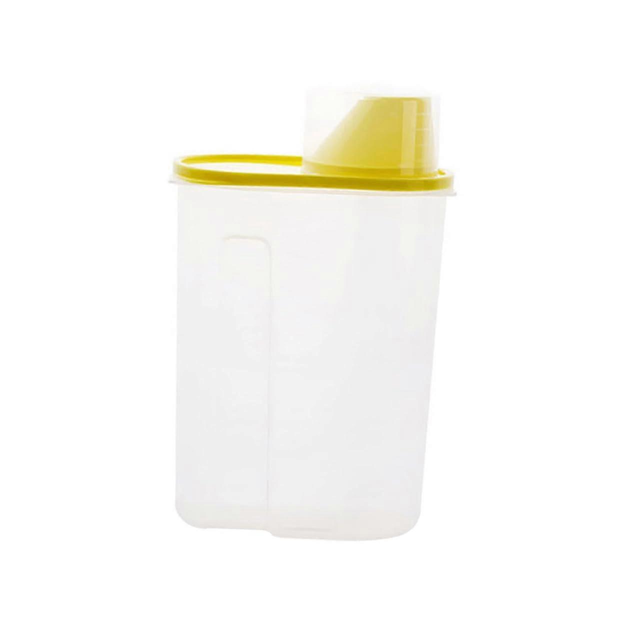Airtight Food Storage Container with Pour Spout and Measuring Cup for Cereal Rice Beans Oatmeal