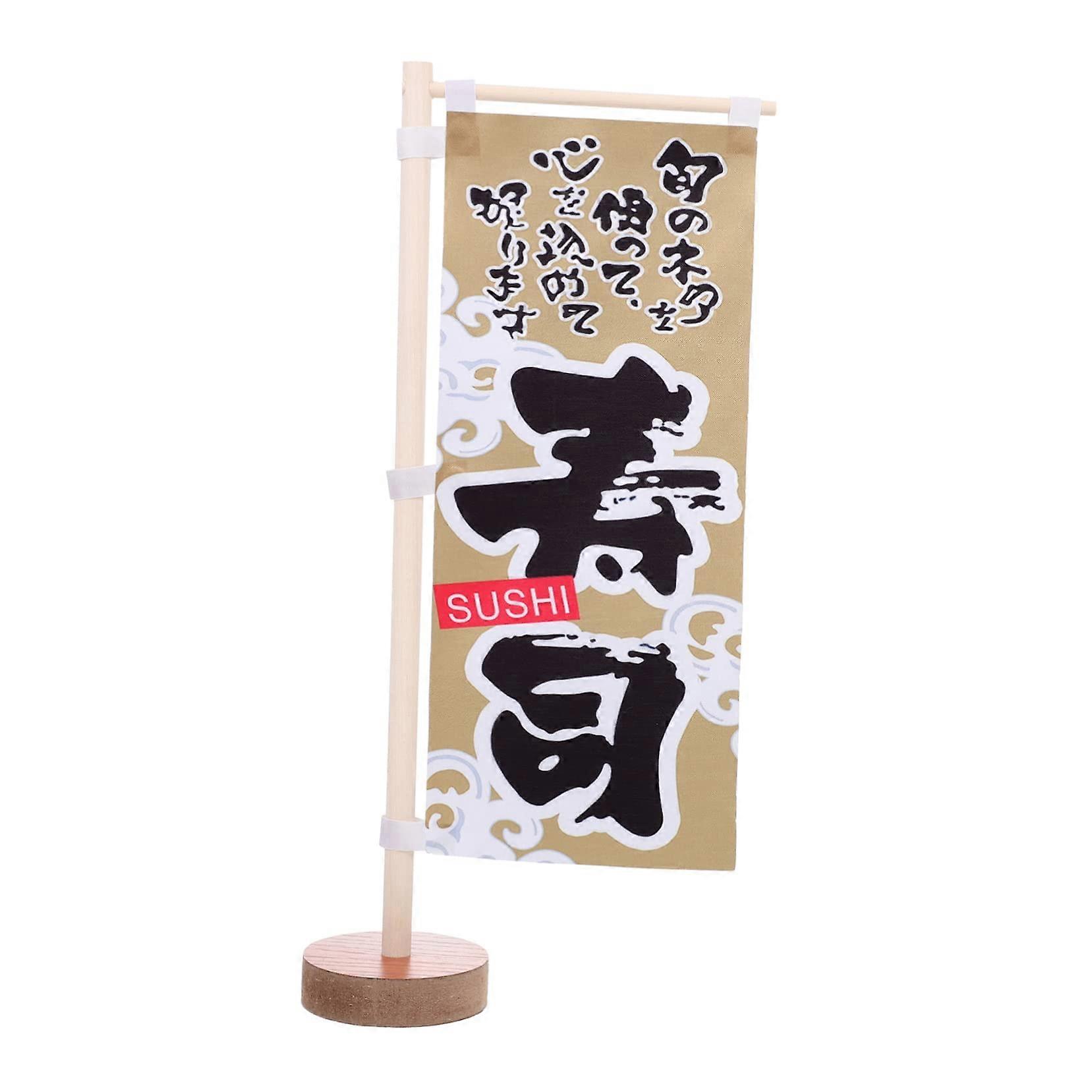 Japanese Table Flag with Authentic Patterns for Sushi or Izakaya Decor, DoubleSided Durable Fabric