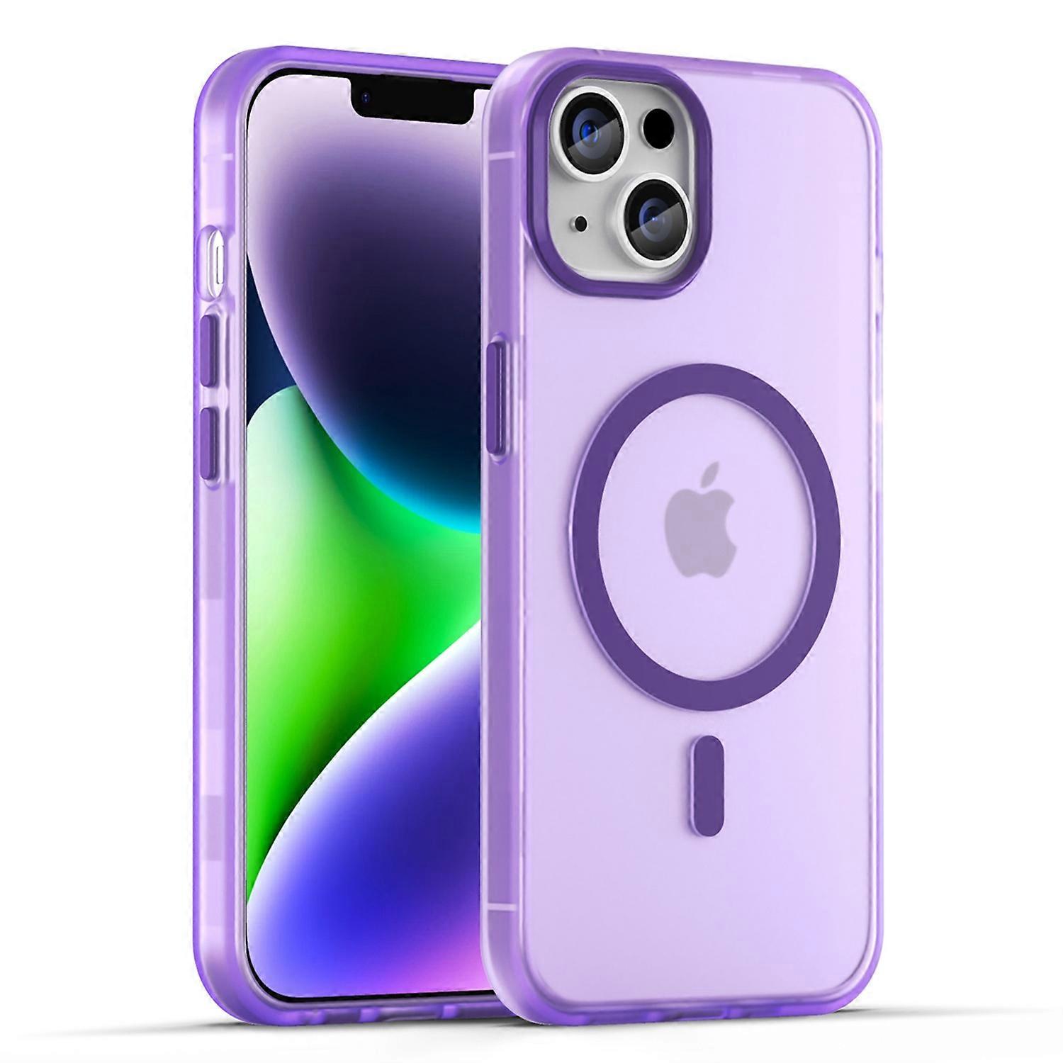 For iPhone 14 Translucent Phone Case Matte Design Compatible with MagSafe Wireless Charging