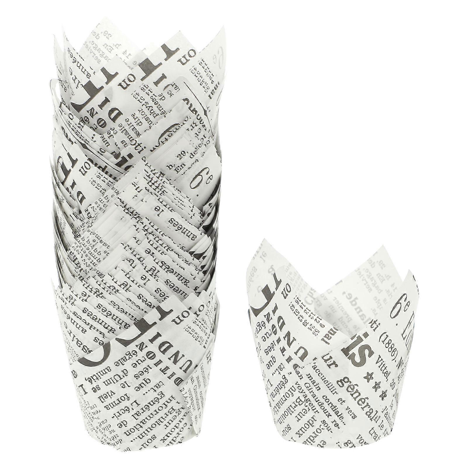 Baking Cups Cupcake Liners High Temperature Resistant Flower Shape 50Pcs