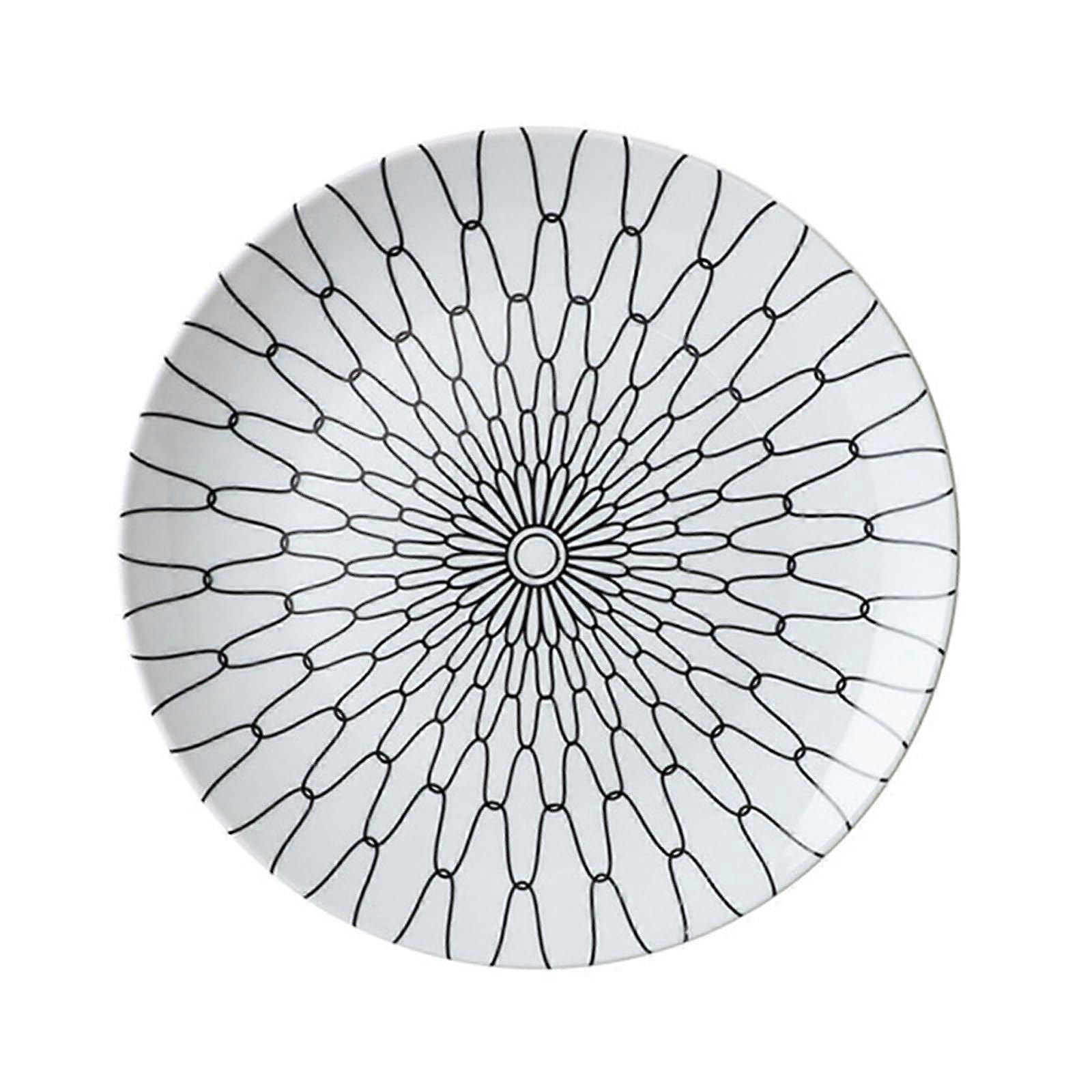 Ceramic Dinner Plates Scratch Resistant Round Salad Pasta Serving Plates for Wedding Party 20.6cm
