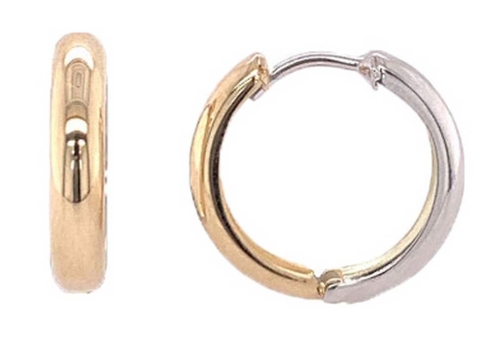 Mark Milton Hoop Earrings - Yellow Gold/White Gold