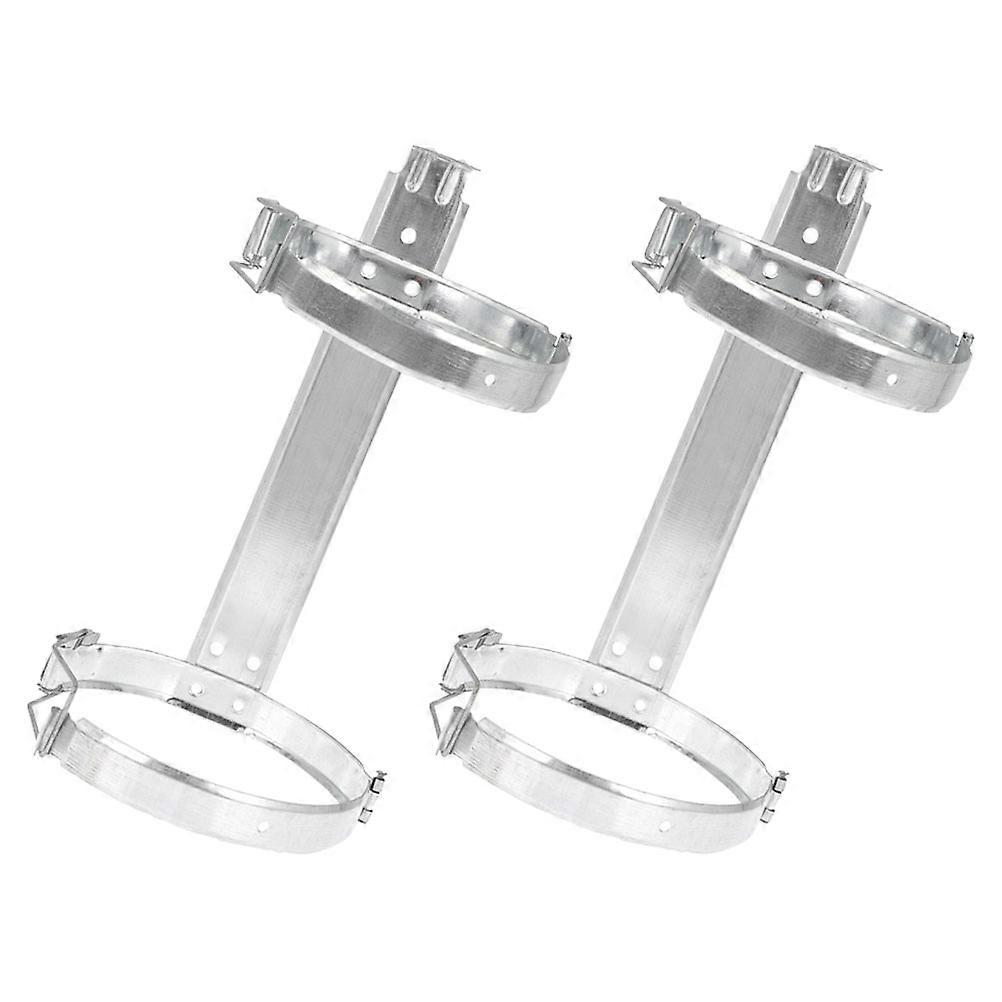 Silver Fire Extinguisher Mount Bracket Iron Wall Holder for Storage 2Pcs
