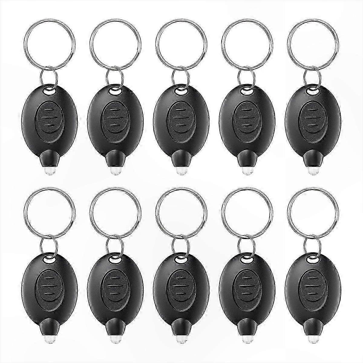 10 Pack LED Keychain Flashlight, Mini Portable Key Ring Torch for Outdoor Camping