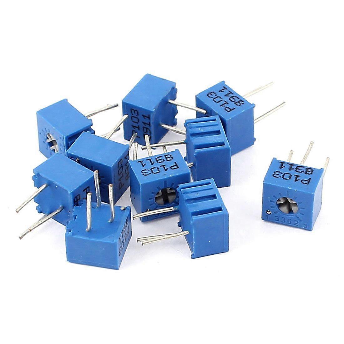 10pcs 3362P103 Adjustable Trimmer Potentiometer 10K Ohm Variable Resistor Set for Precise Adjustment
