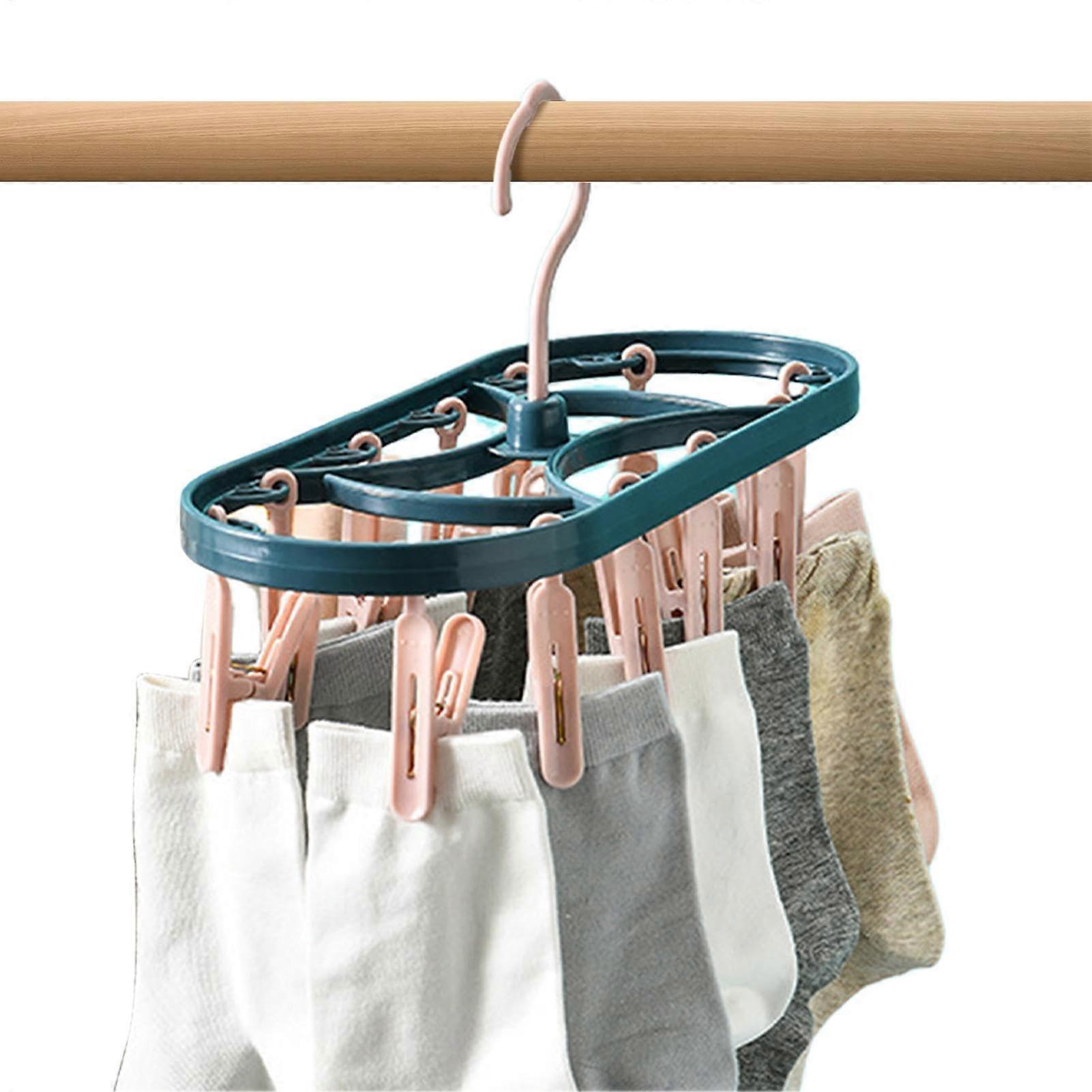 Portable Clothes Drying Rack with Foldable SpaceSaving Design and Windproof Clips for Indoor Outdoor Use