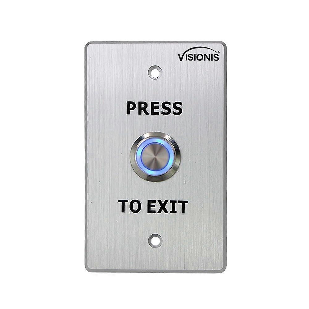 Door Access Control Exit Button Stainless Steel LED Backlit IP65 Waterproof Push to Exit Ref:3379