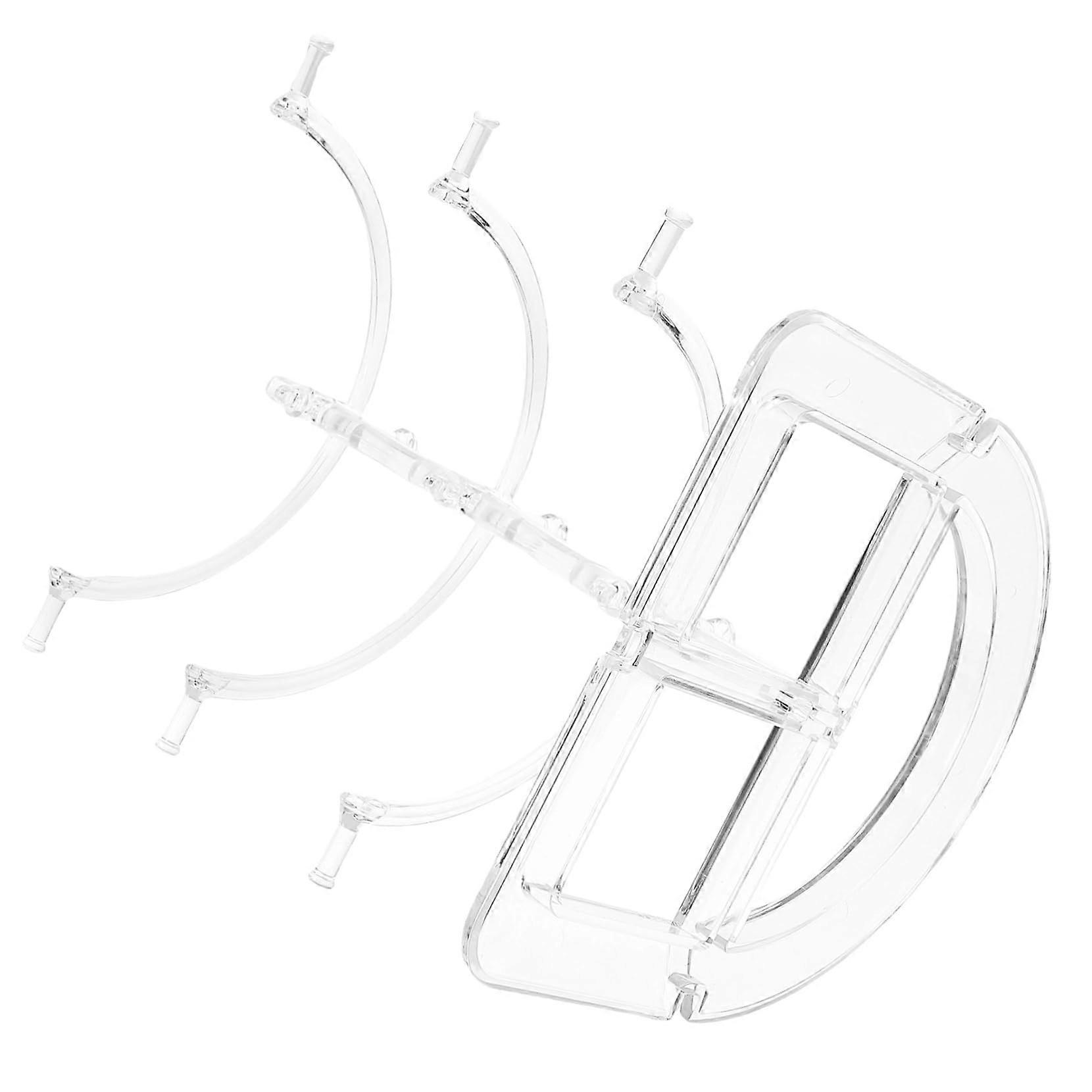 Eyeglass Display Stand Clear Acrylic Multitier Sunglasses Organizer with Stable Wide Base