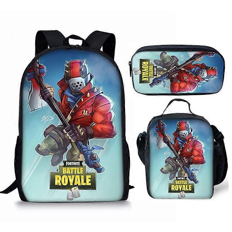 Fortnite Fortnite Backpack Large Capacity Three-piece Set Peripheral Backpack Student School Bag