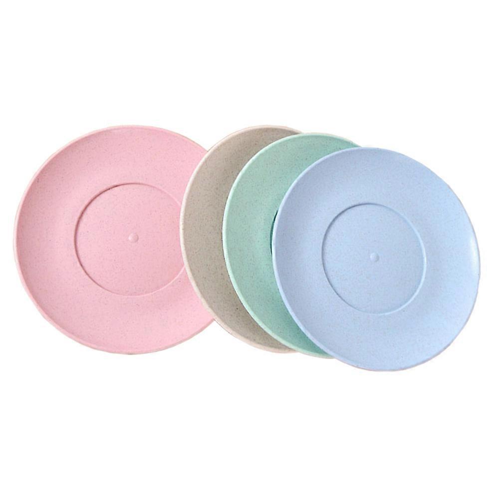 Salad Plate Lightweight Degradable Assorted Color Picnics Home 4Pcs