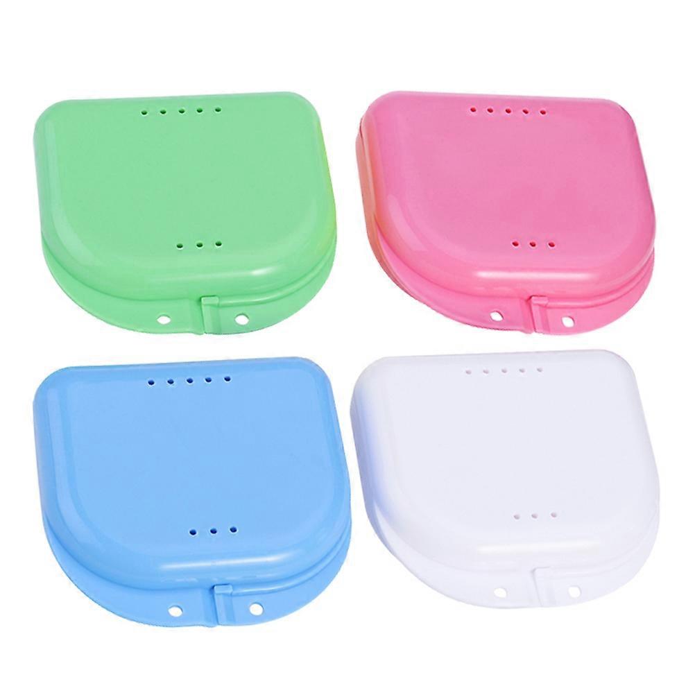 Cases Storage Boxes Denture Cases Portable For Daily Use 4Pcs
