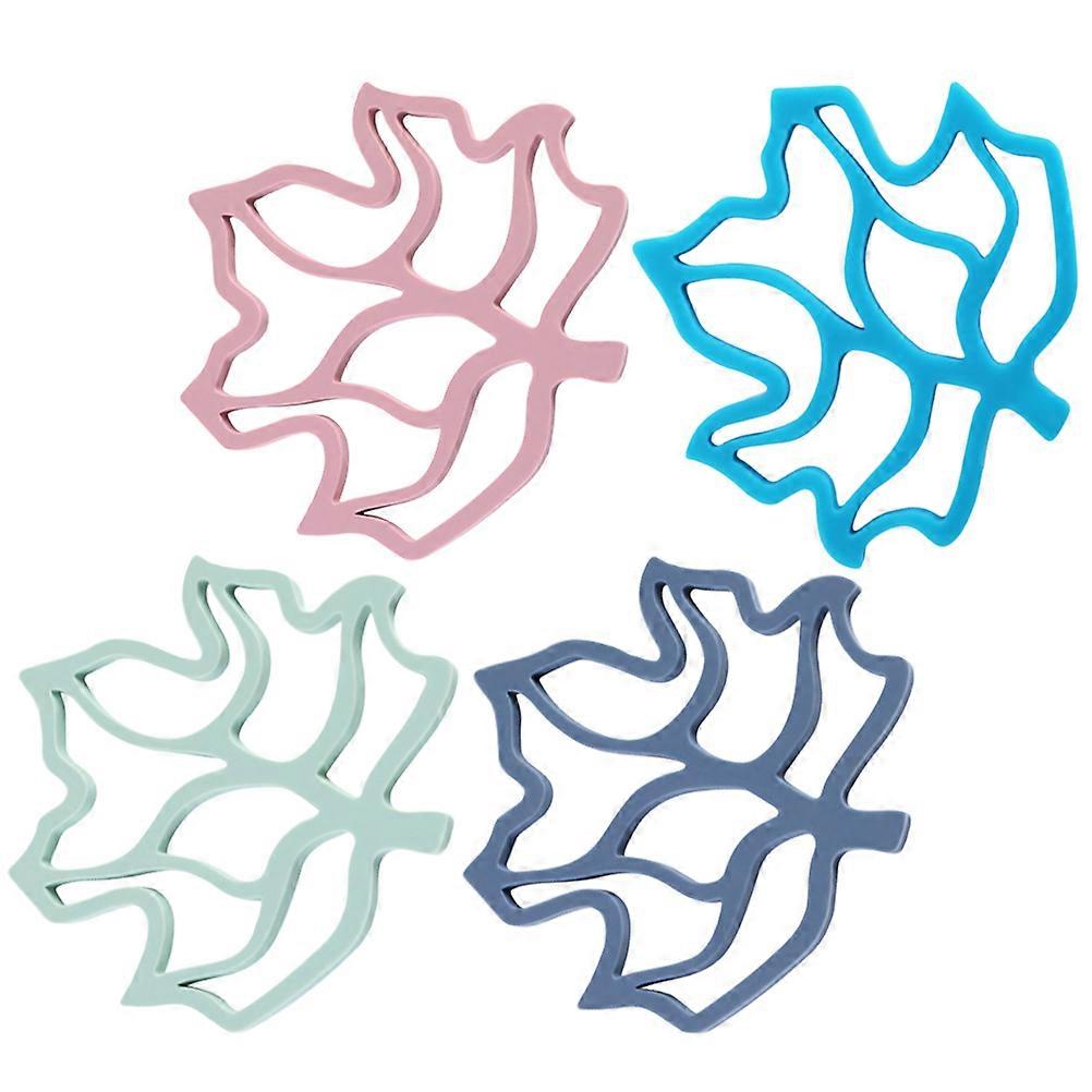 Heat Insulation Maple Leaf Placemats for Household Table Supplies 8Pcs