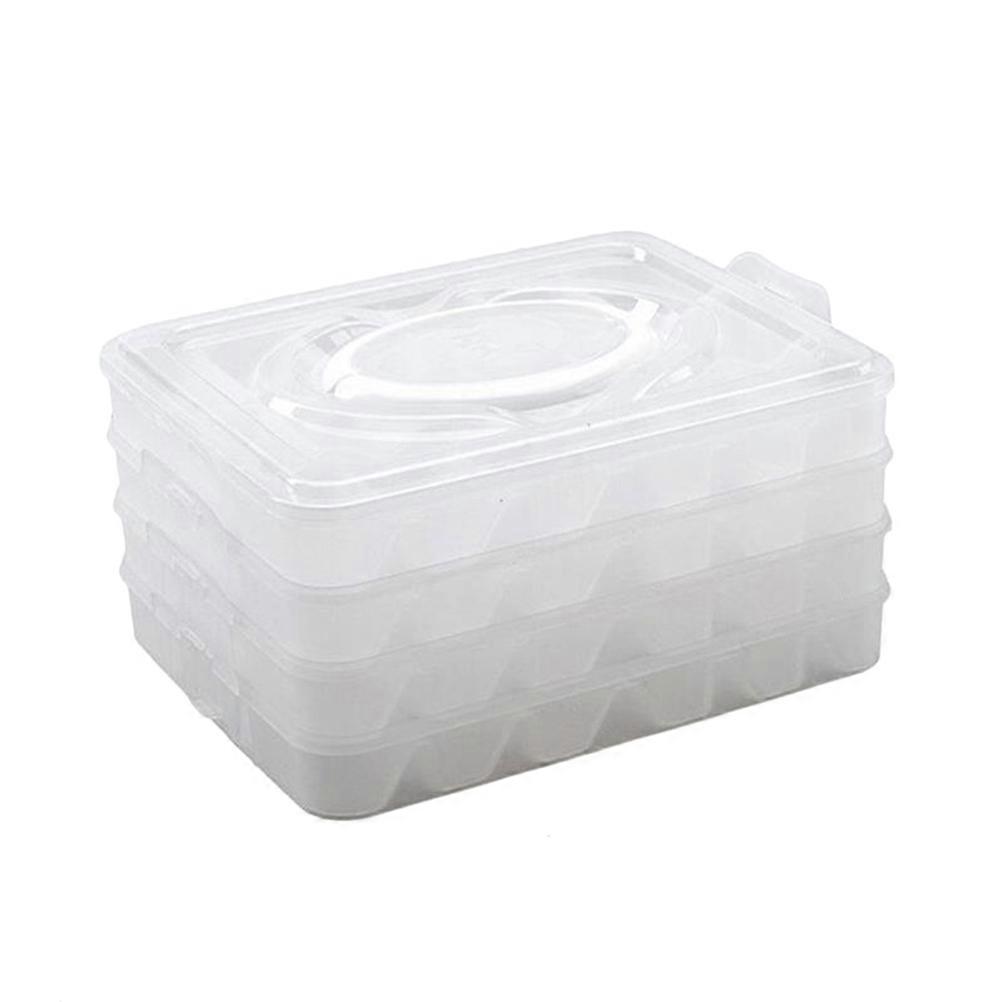 Dumpling Organizer Four Layers for Storage Use Transparent Stackable Container Holder