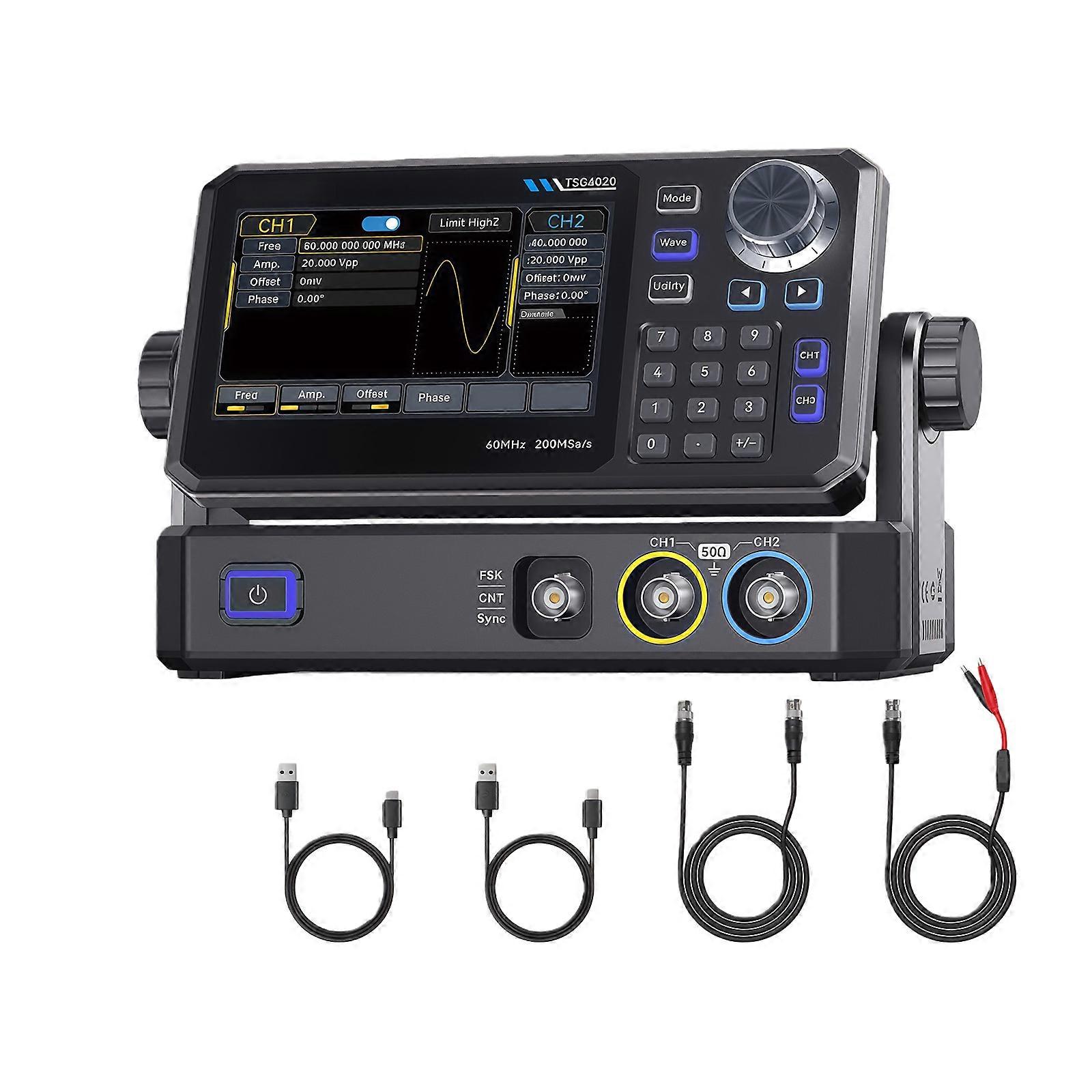 Double Channel Function Signals Generator for Electronics Testing Function Arbitrary Waveform Signals Generator 200MSa/s Multicolor