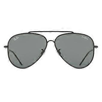 Ray-Ban RBR0101S Lenny Kravitz X Reverse 002/GR Vollrand-Sonnenbrille Schwarz Unisex Aviator UV3 Original