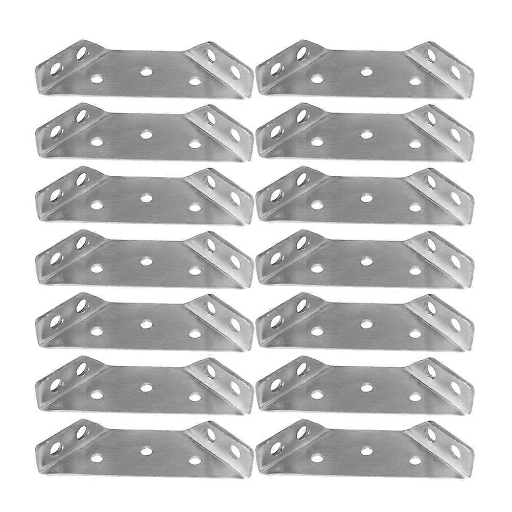 24 Stück Edelstahl-Eckstrebe Eckverbinder Möbeleckverbinder Eckstrebe