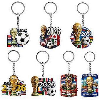 Nyckelringar till fotbollsturneringen 2026 - Fotbollsnyckelringar i akryl för fotbollsfans i Kanada, USA, Mexiko, sportfestgåvor och ryggsäckstillbehör