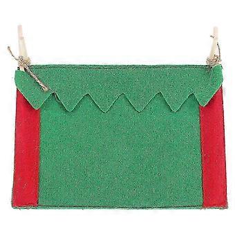 Miniatura de barraca para cenário de camping, feita de feltro multicolorido com detalhes em madeira, ideal para fotografia (1 unidade).
