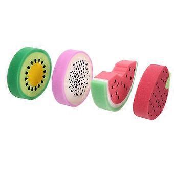 Fruit Bath Sponge Cute Fruit Shaped Bath Sponge for Kids 4Pcs Set