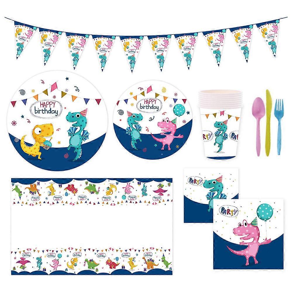 Dinosaur Tablecloth Disposable Tablecover Plastic for Table Protection