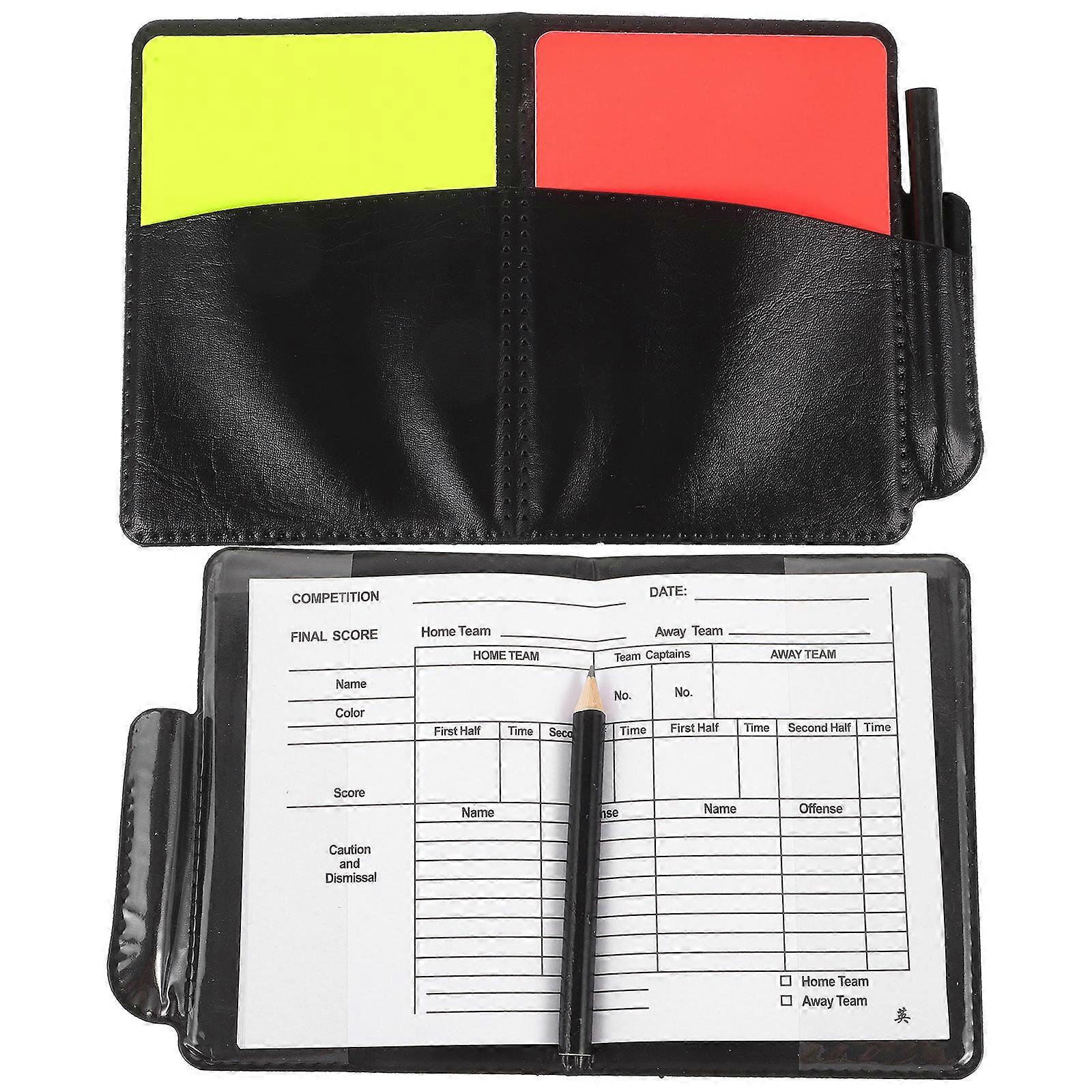 Multi-Function Soccer Referee Kit with Cards Notepad Pen Kit 2Sets