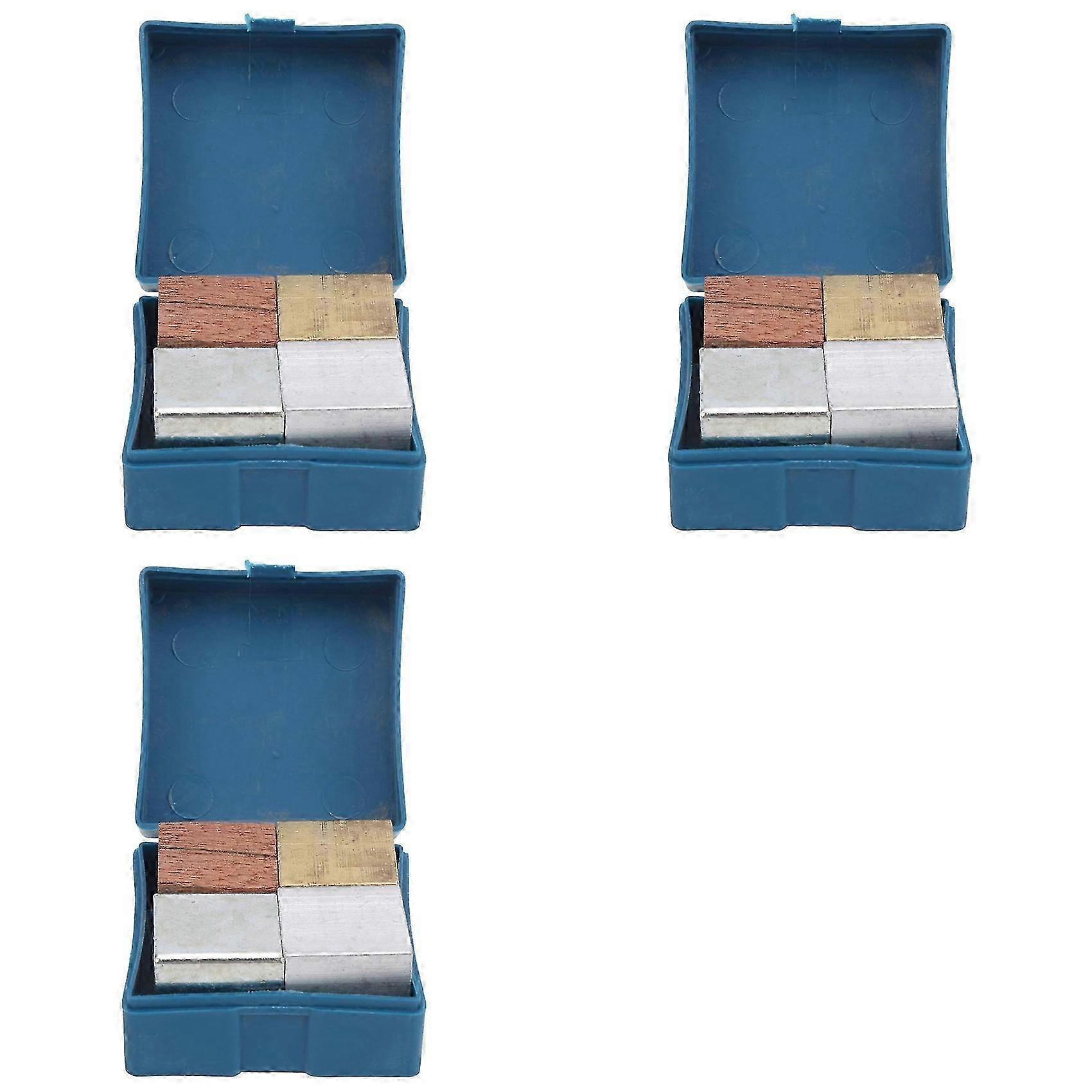 12PCS Cubes Set compatible with Density Measurement Same Volume Different Mass Materials Physics Experiment Teaching Tool