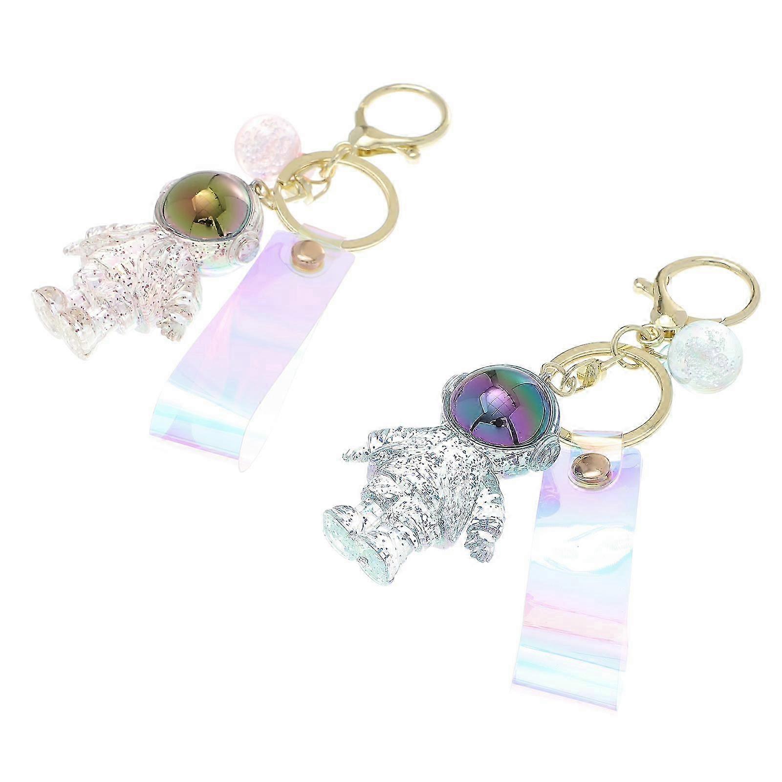 Creative Spaceman Key Chain for Key Hanging Decoration 2Pcs Set