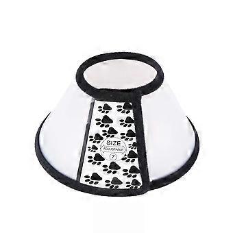 Elizabethan Dog Pet Wound Healing Cone E- Collar White with Black D9Q31313