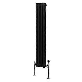Traditional 2 Column Radiator 1500mm x 202mm Modern Central Heating Heater Matt Black Carbon Steel