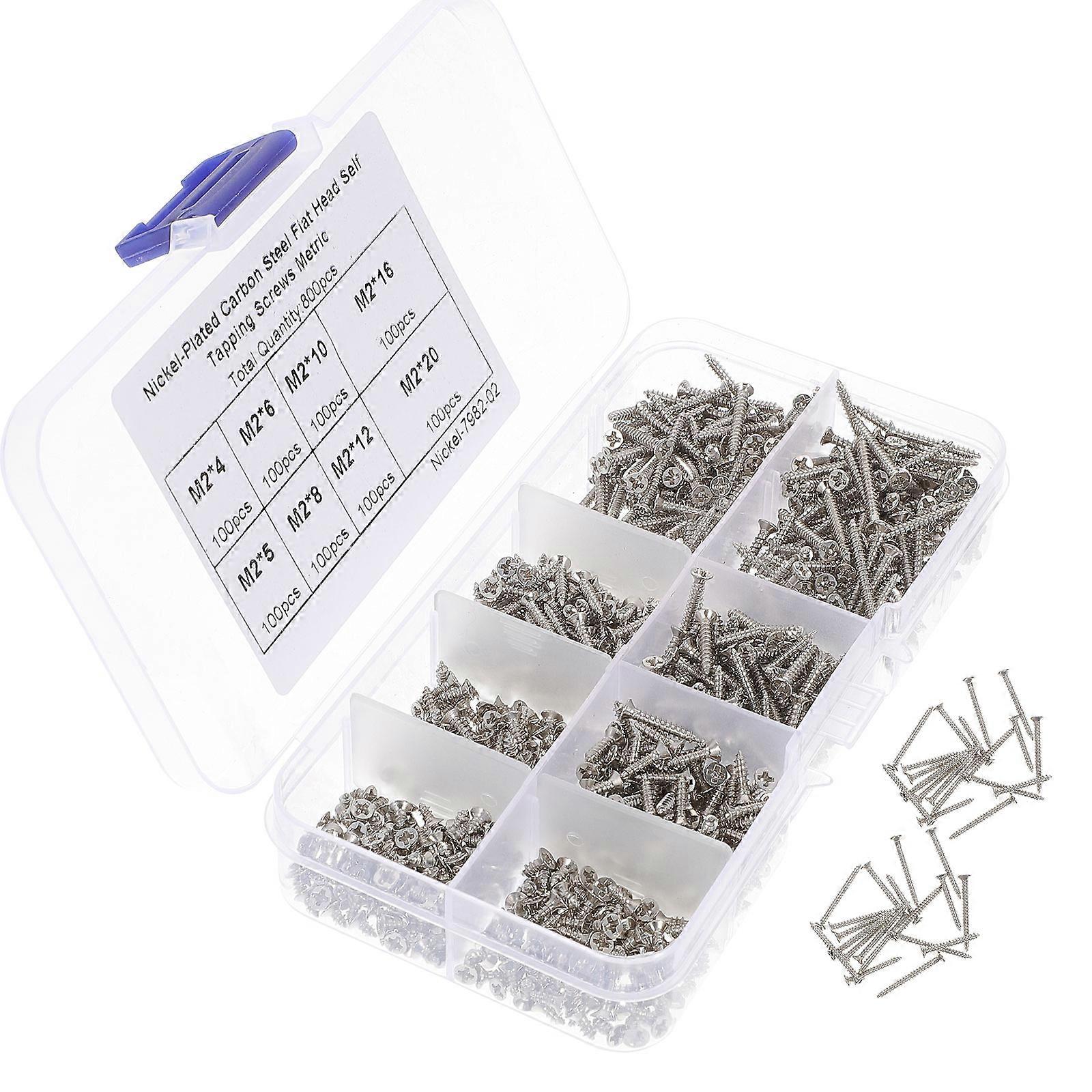 1 Set Countersunk Screw Countersunk Head Wood Screw M2 Self-tapping Screw