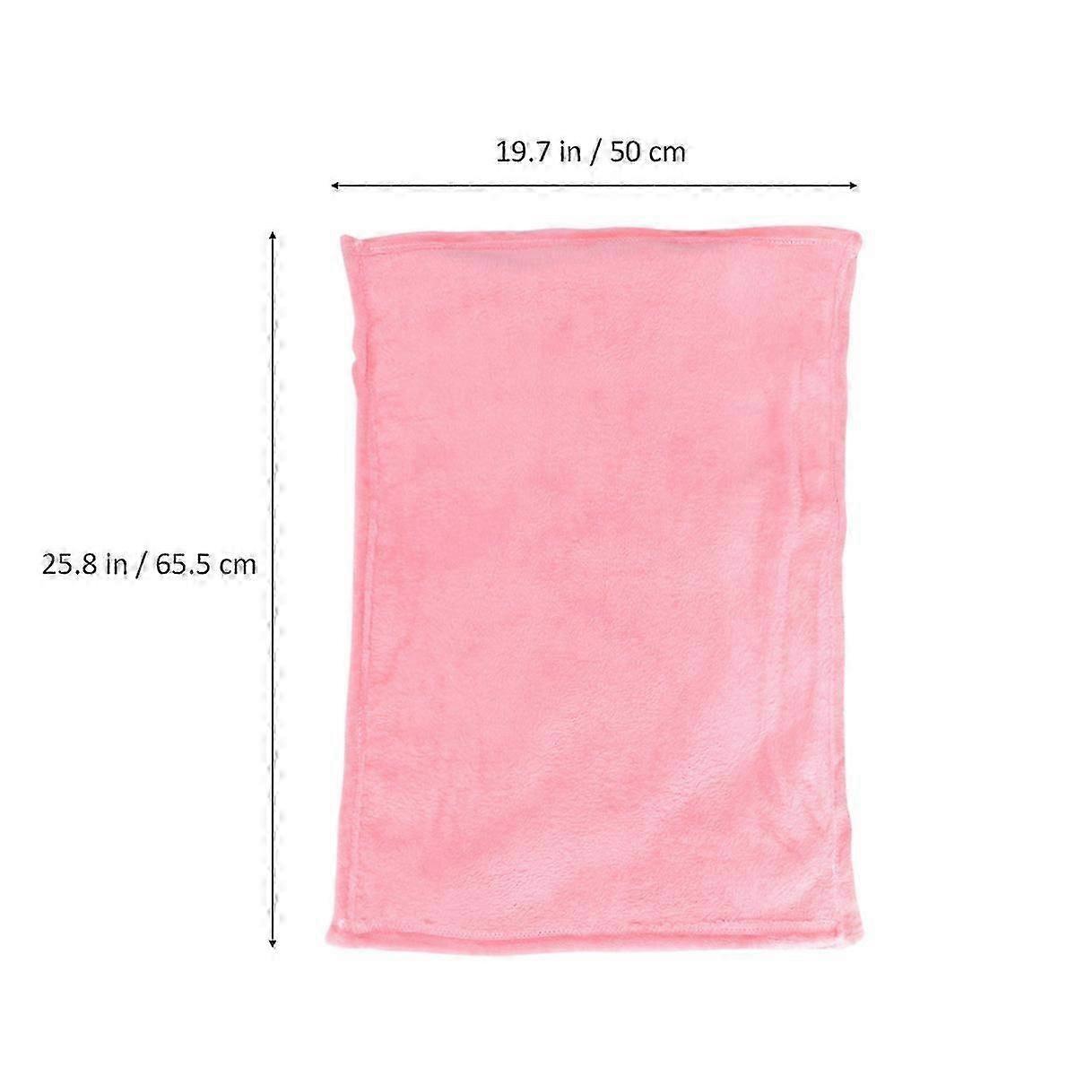 Pink Fleece Flannel Pet Blanket Compatible withWarming Use 2Pcs Bundle