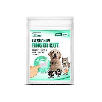 Pet Dental Cleaning Finger Cots for Dogs and Cats, Remove Tartar and Plaque, Oral Hygiene, 20 Pack