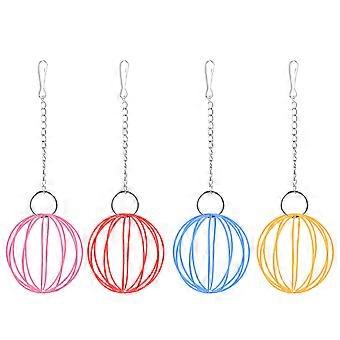 Feeding Ball Hamster Toy for Hanging Use 12Pcs Set with Random Colors